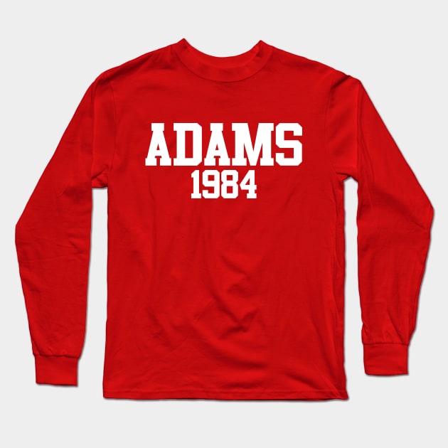 Adams 1984 (Red) Long Sleeve T-Shirt by GloopTrekker